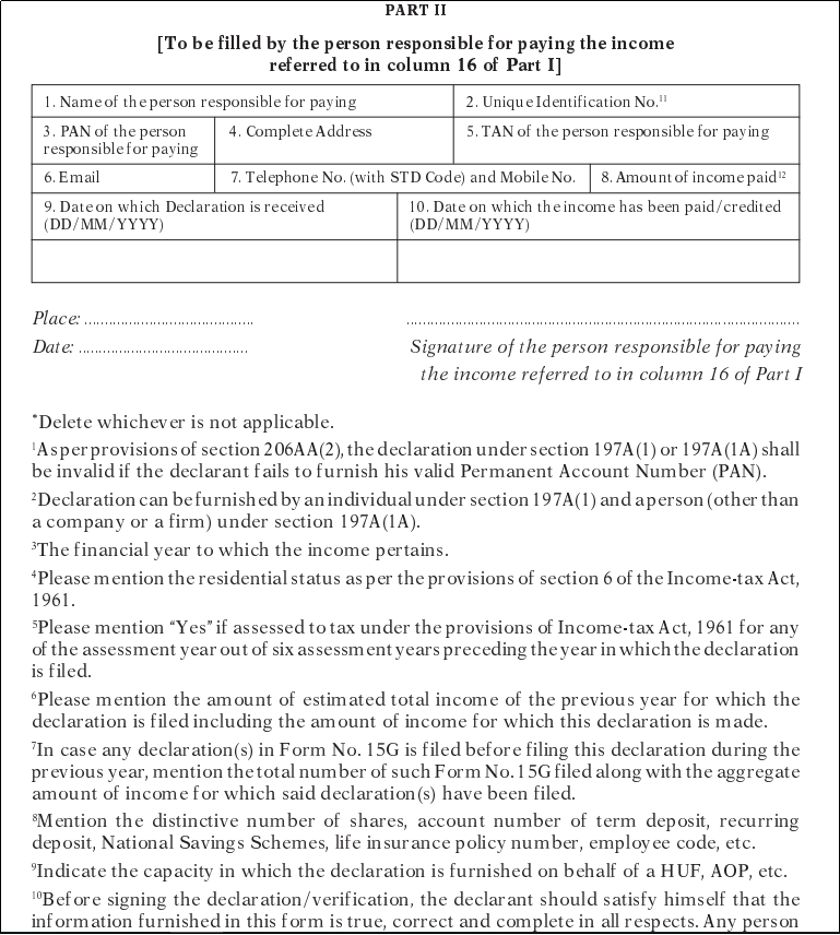 2nd Part 2 Form 15G